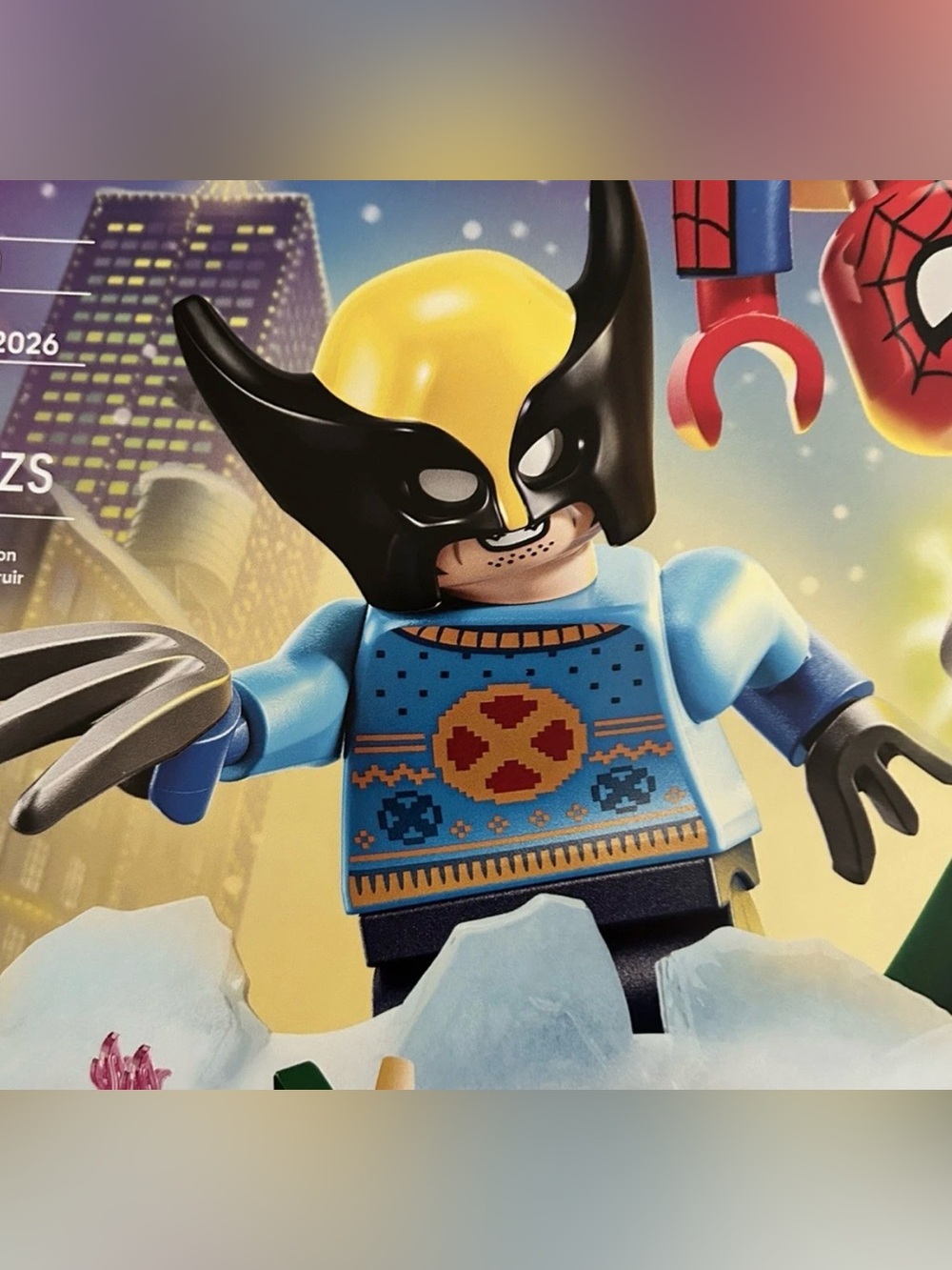 LEGO Marvel Advent Calendar 2026 Wolverine Minifigure Holiday Sweater 76340